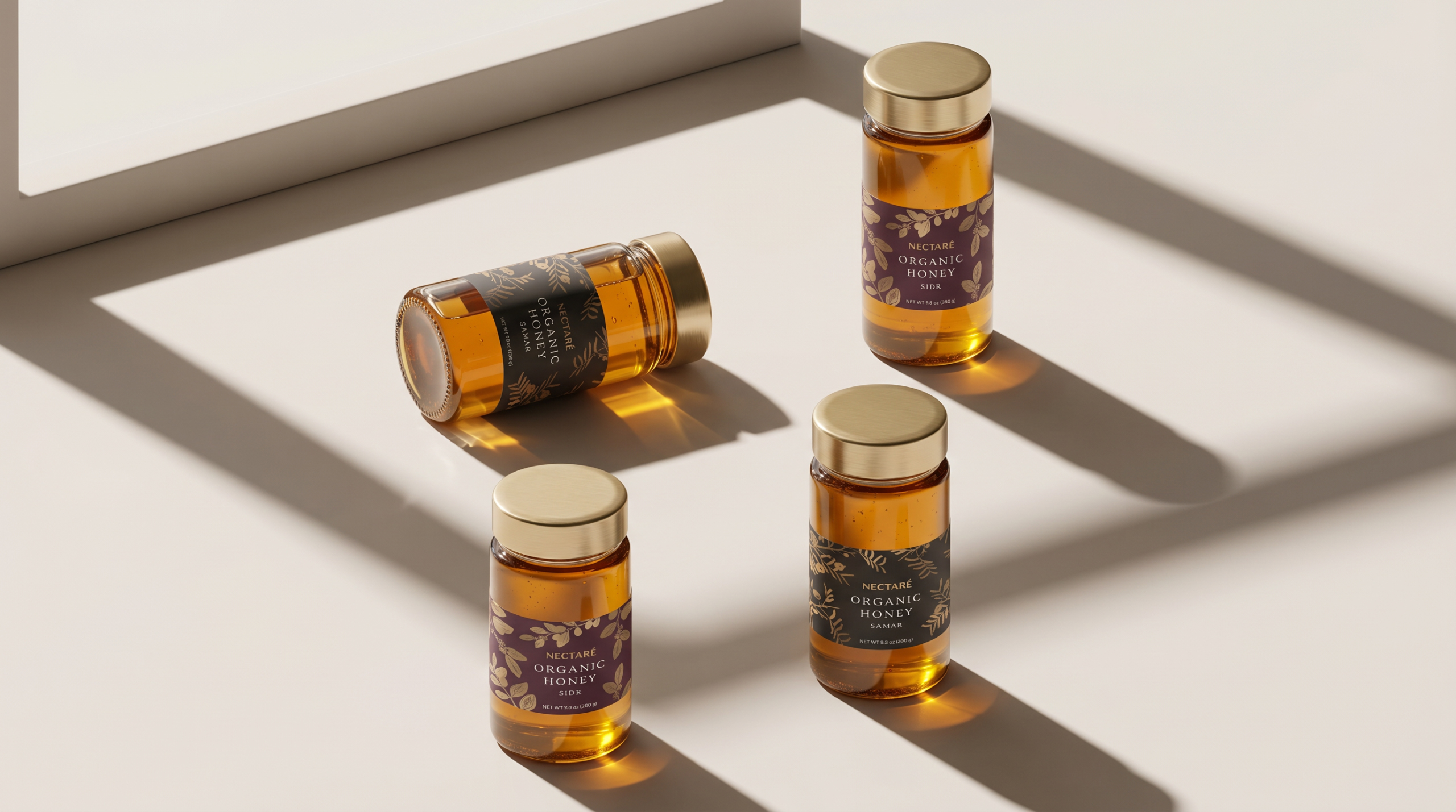 Nectare organic honey packaging