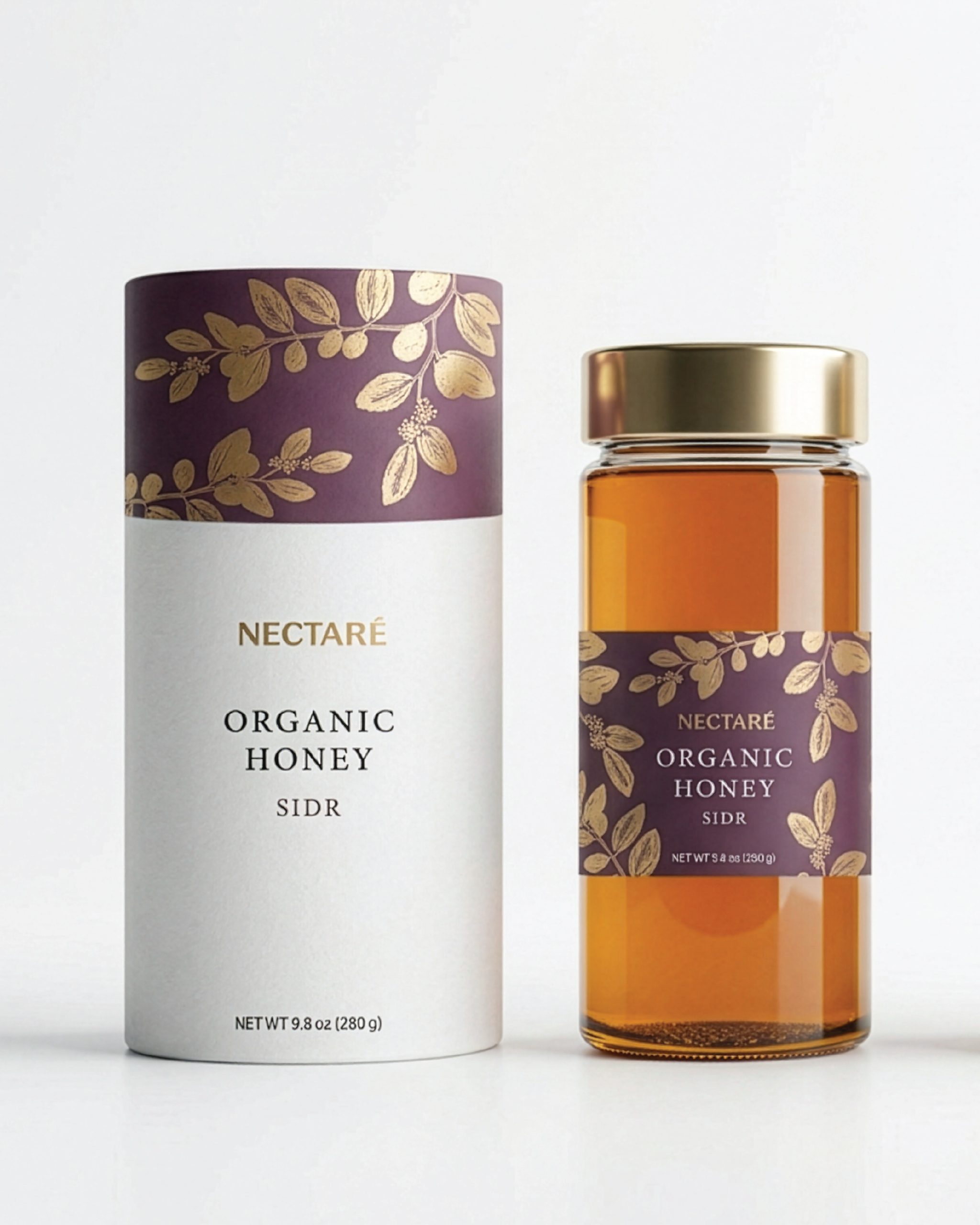 Nectare organic honey packaging
