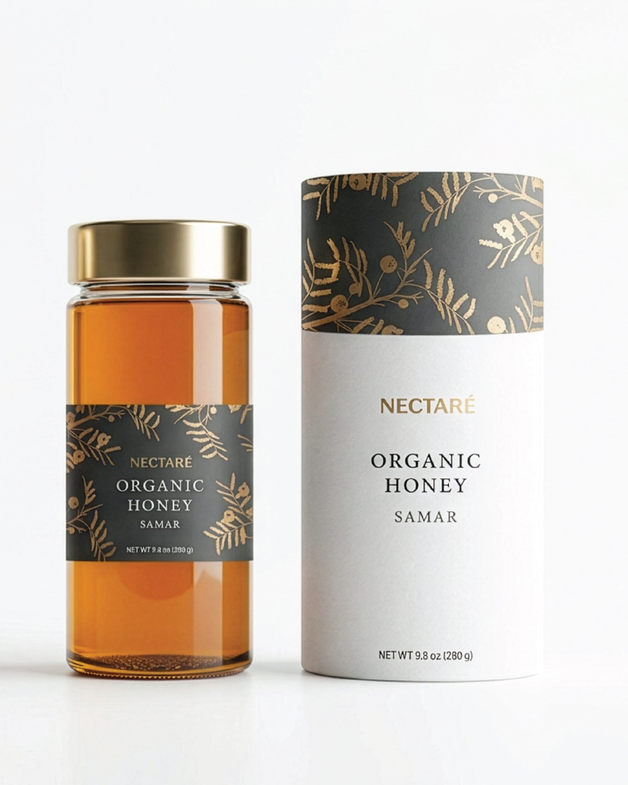 Nectare organic honey packaging