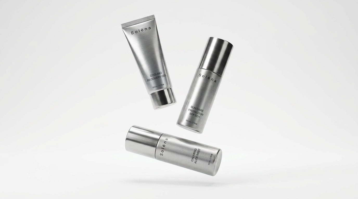 Solėna sun care packaging
