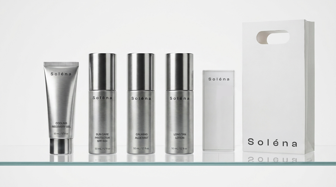 Solėna sun care packaging